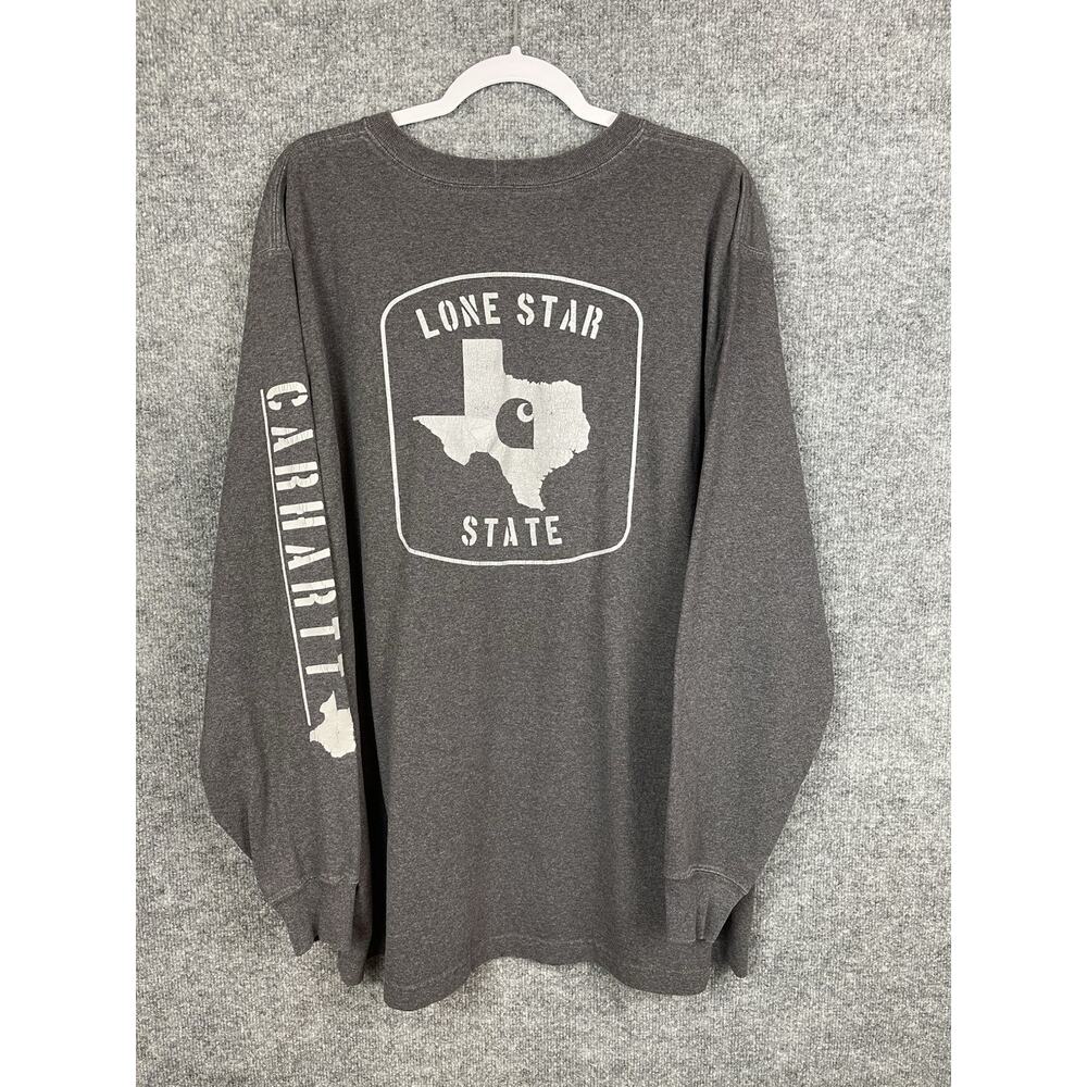 Carhartt "Lone Star State" long-sleeve t-shirt in heather gray Cotton XL - Picture 8 of 12